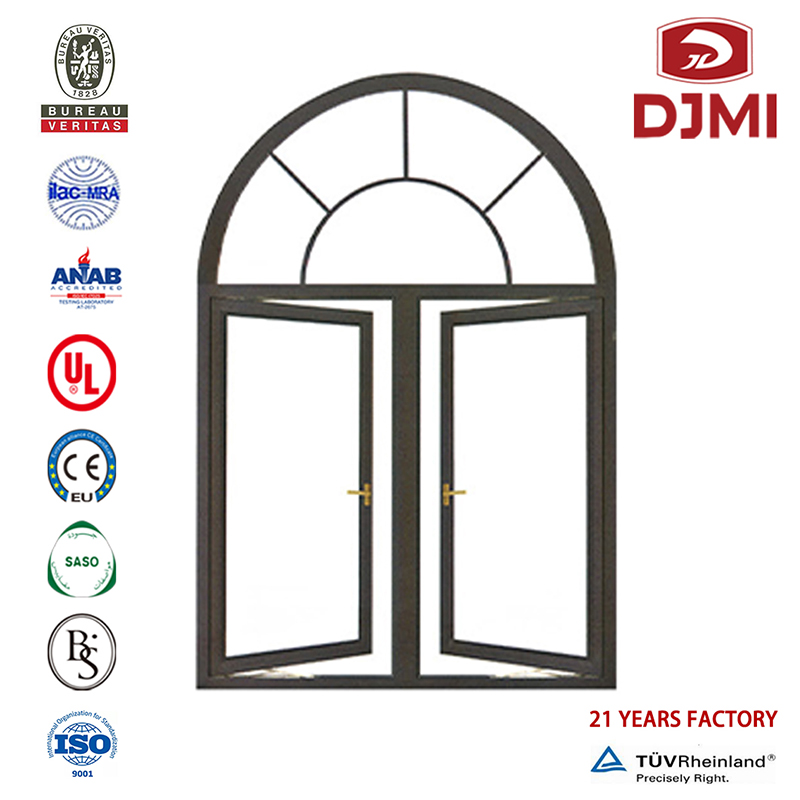 Sound Insulation Window China Producer Brande New Blind Inside Double Glass Aluminum Profile Swing Windows Veranda Window Hot Selling Wooden Arch Aluminum Windows Sale Casement with Grill Design for Australia Burglar Proof Window