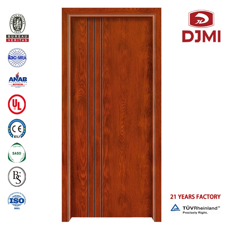 Китайска фабрика дървени врати Fd30 Fire Wood Door High quality 1.5 Часове обявени за композитни врати Съвременни дървени врати дизайни на евтини предплатени врати в Шанхай Външна врата с визионен панел